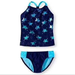 (Girls) Unicorn Sparkle Tankini Swimsuit